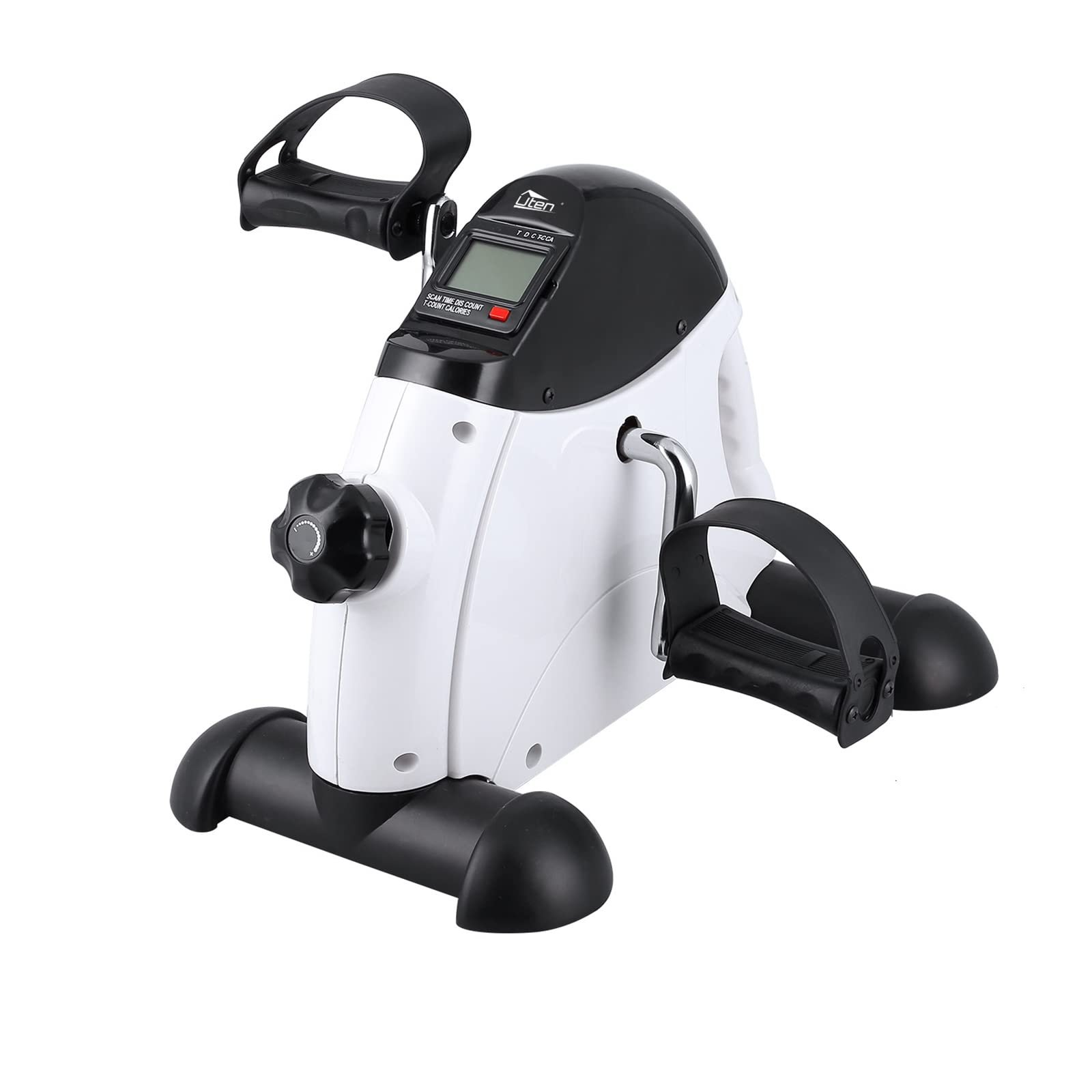 Uten Mini Pedal de Ejercicio Estaticos para Bicicleta de Ejercicio para Brazos y Piernas con Pantalla LCD y Resistencia Ajustable, Ciclo de Resistencia en Interiores Bicicleta de Ejercicio