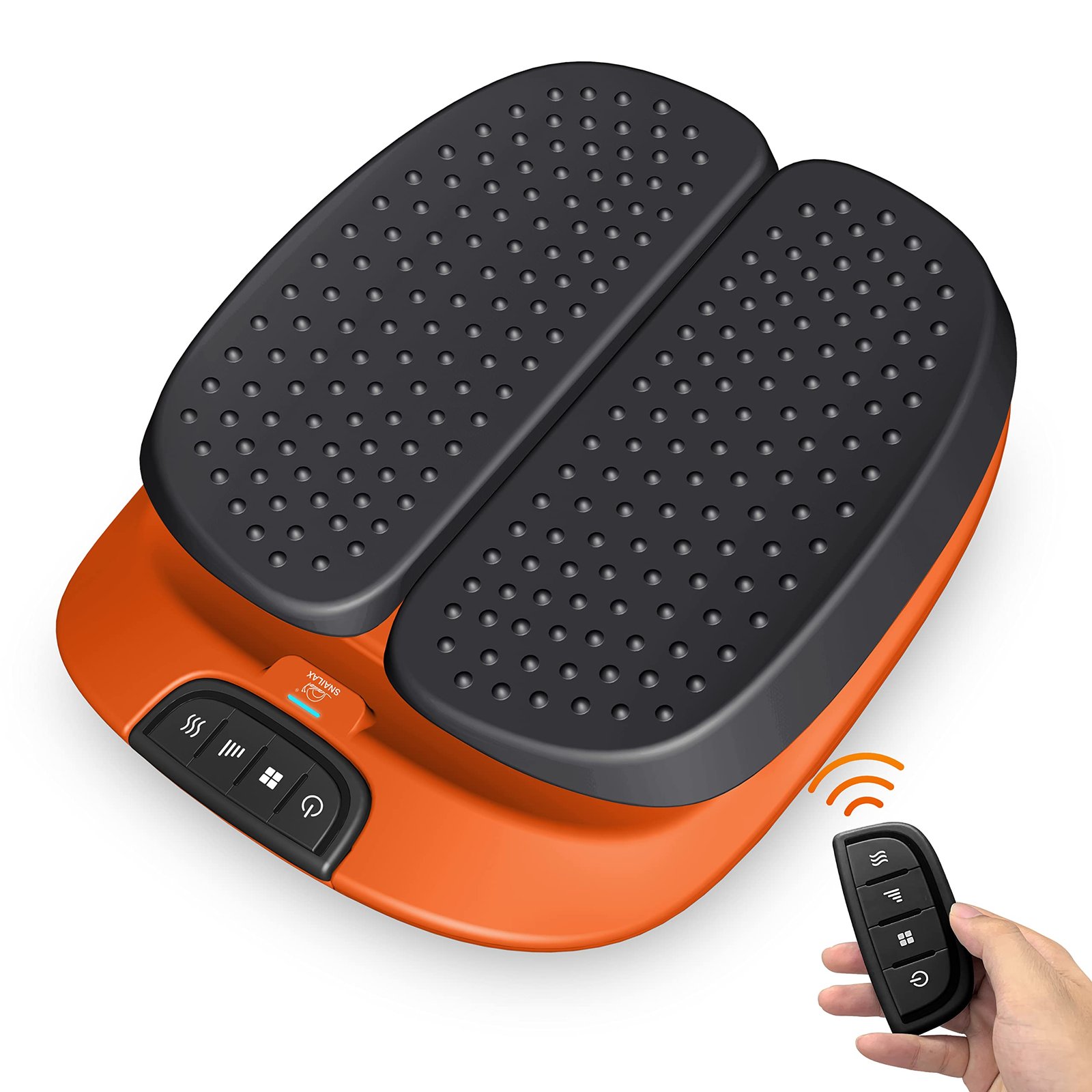 Snailax Masajeador vibratorio para pies con calor, control remoto, velocidad de vibración ajustable, máquina eléctrica de masaje para pies para fascitis plantar, regalos.