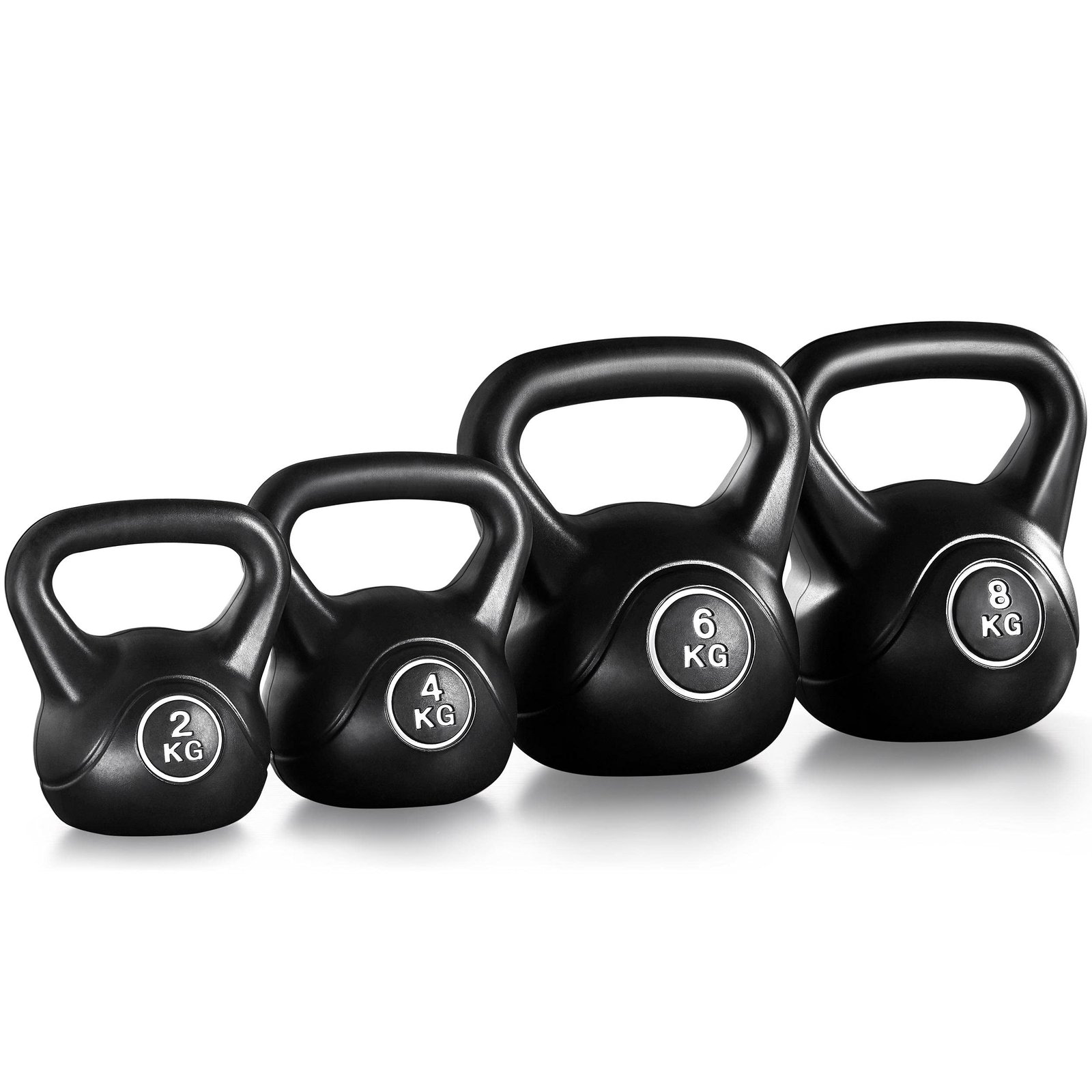 Yaheetech Juego de 2/4/6/8 kg Pesa Rusa Kettlebell de Hormigón