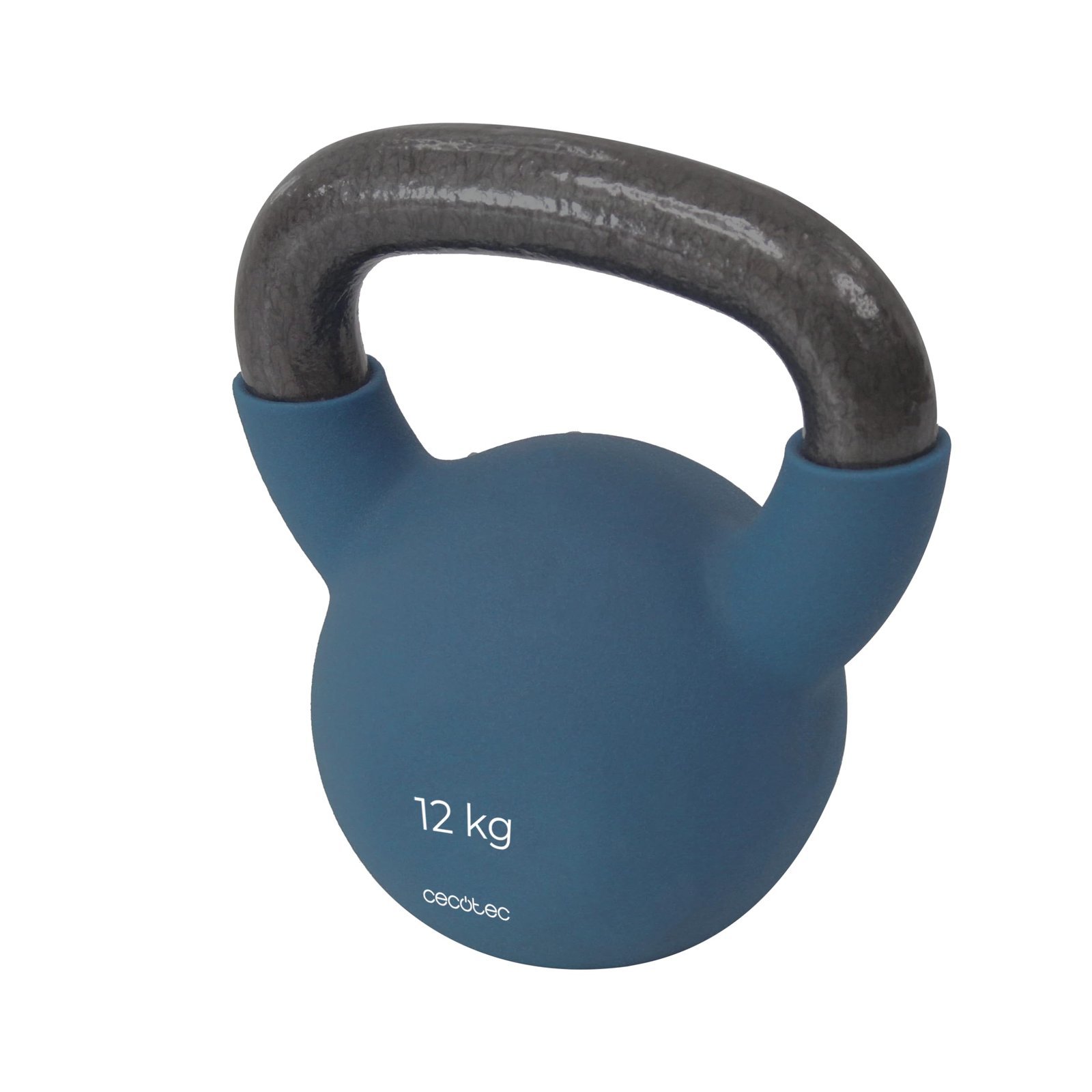 Cecotec Pesa Rusa de 8-10-12Kg Drumfit KettleBell Neo. Revestimiento de Neopreno, Hierro Fundido, Agarre Ergonómico, Diseño Estético y Fácil de Limpiar